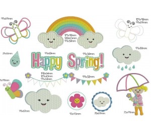 Stickserie - Happy Spring